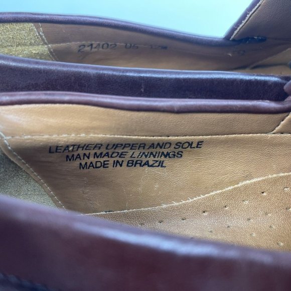 J&M Limited Formal Shoes Mens Burgundy Leather Tassel Wingtip Size  US 12M - Picture 9 of 12